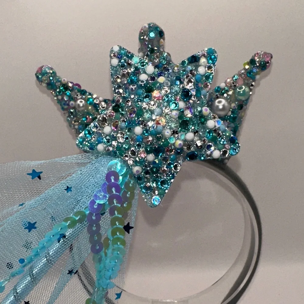 Princess Cinderella Inspired Rhinestone Tiara Wand and Headband